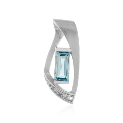 Sky Blue Topaz Silver Pendant (MONOSONO COLLECTION)