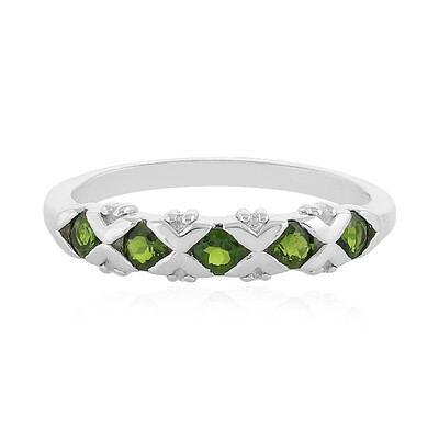 Russian Diopside Silver Ring