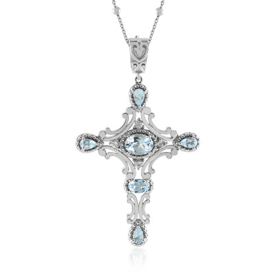 Sky Blue Topaz Silver Necklace (Dallas Prince Designs)