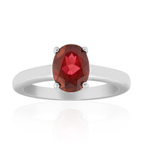 Red Topaz Silver Ring