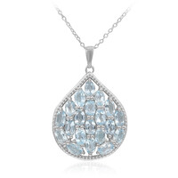 Sky Blue Topaz Silver Necklace