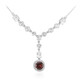 Garnet Silver Necklace