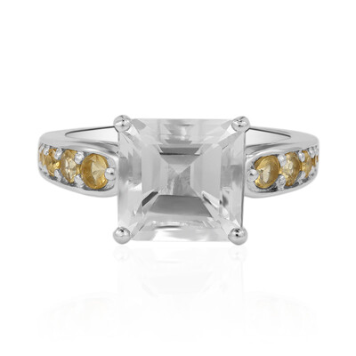 White Topaz Silver Ring