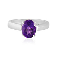 Zambian Amethyst Silver Ring