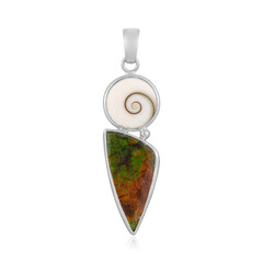 Ammolite Silver Pendant