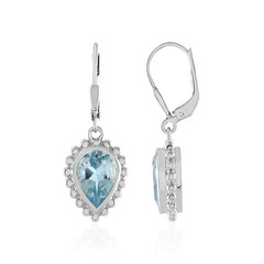 Sky Blue Topaz Silver Earrings