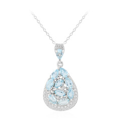 Sky Blue Topaz Silver Necklace