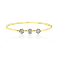 9K SI2 (G) Diamond Gold Bangle