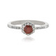 Raspberry Zircon Silver Ring