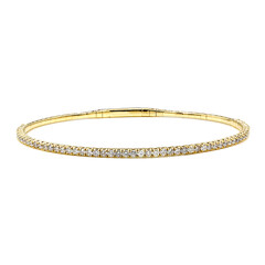 14K I1 (H) Diamond Gold Bangle (CIRARI)