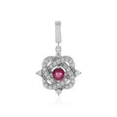 Nigerian Pink Tourmaline Silver Pendant