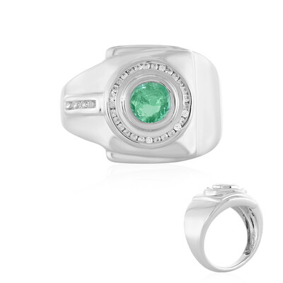 Colombian Emerald Silver Ring (de Melo)