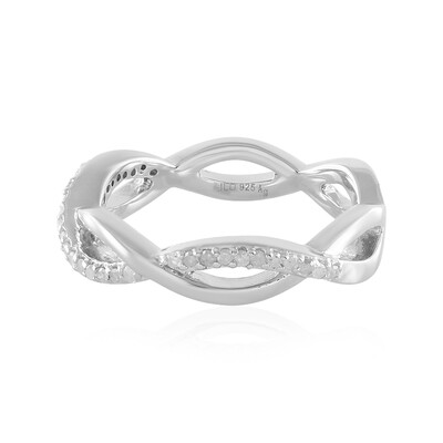 I3 (H) Diamond Silver Ring