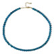 Neon Blue Apatite Silver Necklace