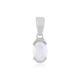 Rainbow Moonstone Silver Pendant