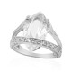 White Quartz Silver Ring