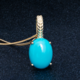 9K Sleeping Beauty Turquoise Gold Pendant