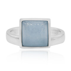 Blue Jadeite Silver Ring