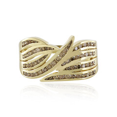 9K I2 Champagne Diamond Gold Ring (de Melo)