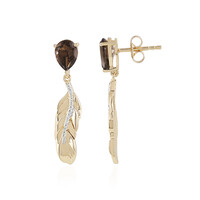 Smoky Quartz Silver Earrings