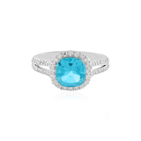 Paraiba Color Topaz Silver Ring