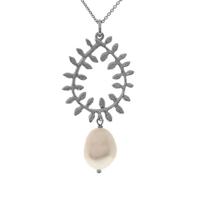 Freshwater pearl Silver Necklace (Joias do Paraíso)