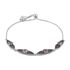 Amethyst Silver Bracelet