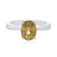 Yellow Zircon Silver Ring