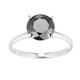 Black Spinel Silver Ring