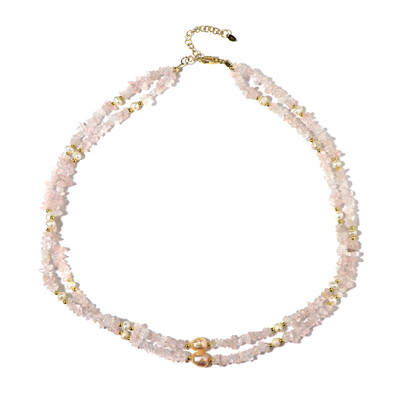 Rose Quartz Silver Necklace