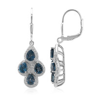 London Blue Topaz Silver Earrings