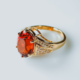 9K Hessonite Garnet Gold Ring