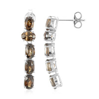 Chocolate Zircon Silver Earrings