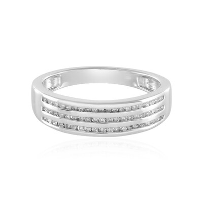 I2 (I) Diamond Silver Ring