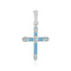 Swiss Blue Topaz Silver Pendant