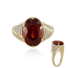 9K Hessonite Garnet Gold Ring