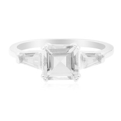 White Topaz Silver Ring