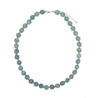 Blue Aragonite Silver Necklace