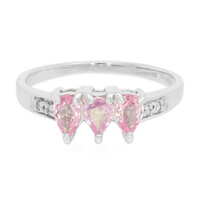 Pink Sapphire Silver Ring