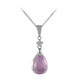 Purple Pastel Quartz Silver Necklace