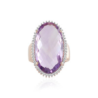 Rose de France Amethyst Silver Ring