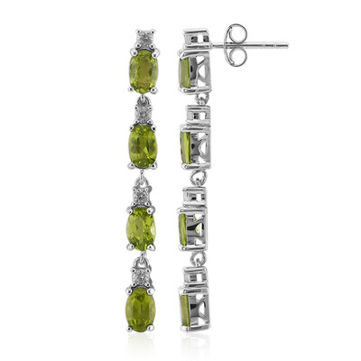 Burmese Peridot Silver Earrings