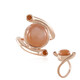 Peach Moonstone Silver Ring (KM by Juwelo)