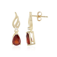 Hessonite Garnet Silver Earrings