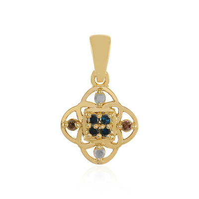 I3 Blue Diamond Silver Pendant