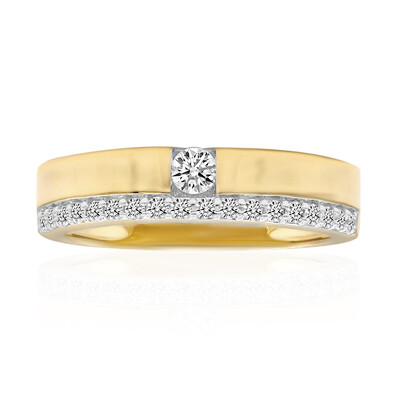 14K IF (D) Diamond Gold Ring (Annette)