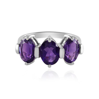 Zambian Amethyst Silver Ring