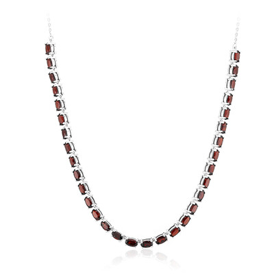 Garnet Silver Necklace