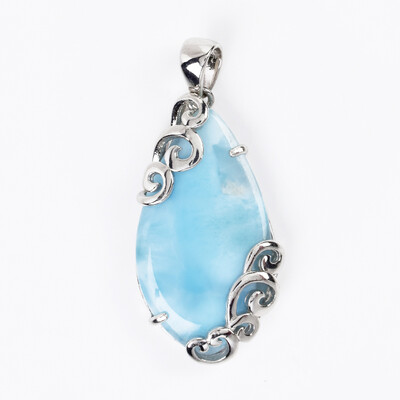 Larimar Silver Pendant