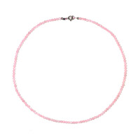 Rose Quartz Silver Necklace